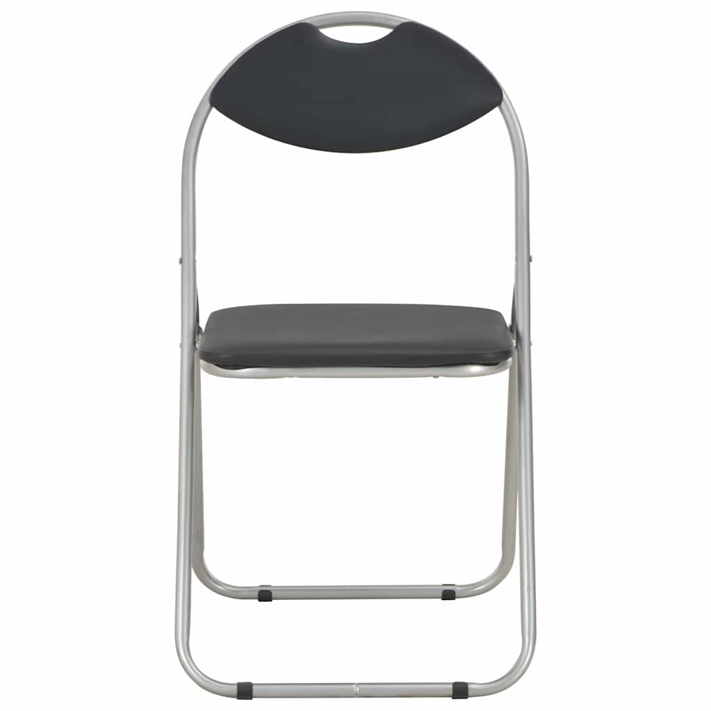 Vidaxl eetkamerstoelen inklapbaar 6 st kunstleer zwart