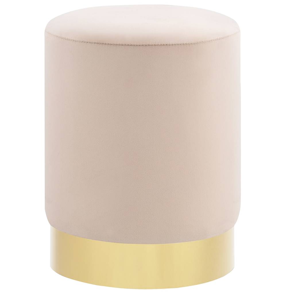 Vidaxl kruk fluweel 28 x 36 cm abrikoos- en goudkleurig
