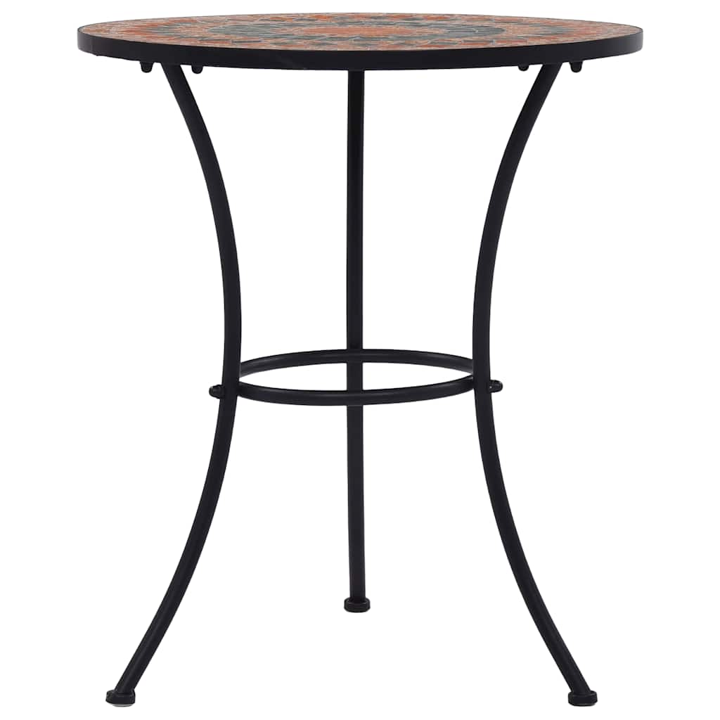 Vidaxl bistrotafel mozaïek 60 cm keramiek oranje en grijs