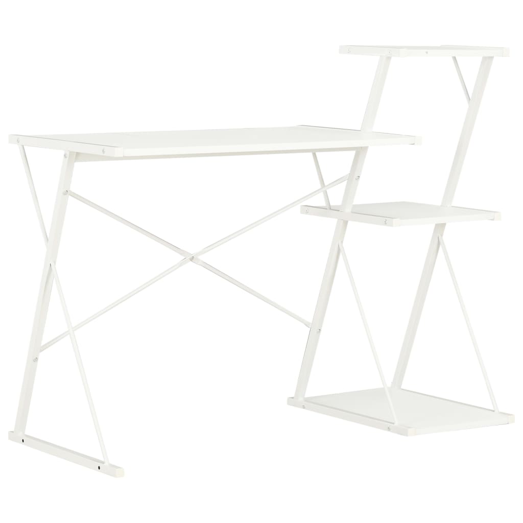 Vidaxl bureau met schap 116x50x93 cm wit