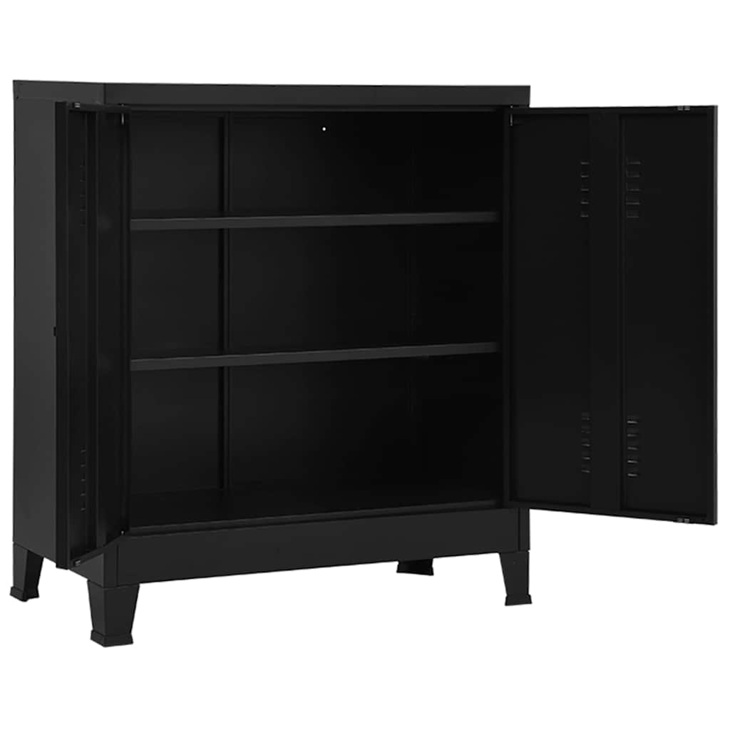 Vidaxl opbergkast industrieel 90x40x100 cm staal zwart