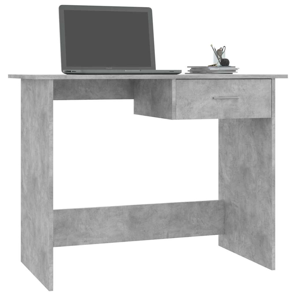 Vidaxl bureau 100x50x76 cm bewerkt hout betongrijs