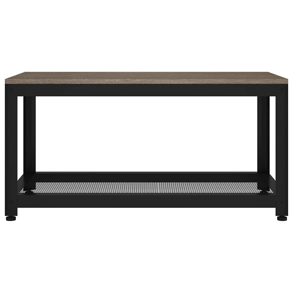 Vidaxl salontafel 90x45x45 cm mdf en ijzer grijs en zwart