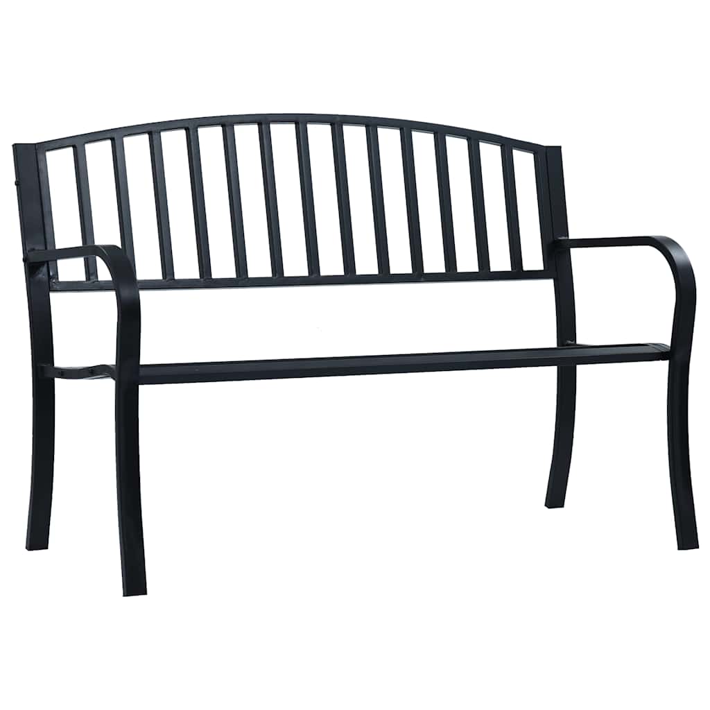 Vidaxl tuinbank 125 cm staal zwart