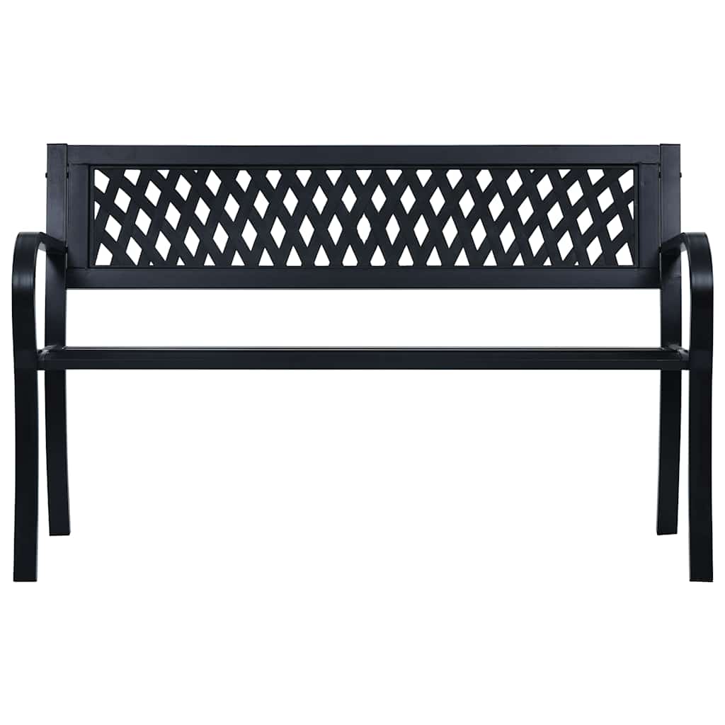 Vidaxl tuinbank 125 cm staal zwart