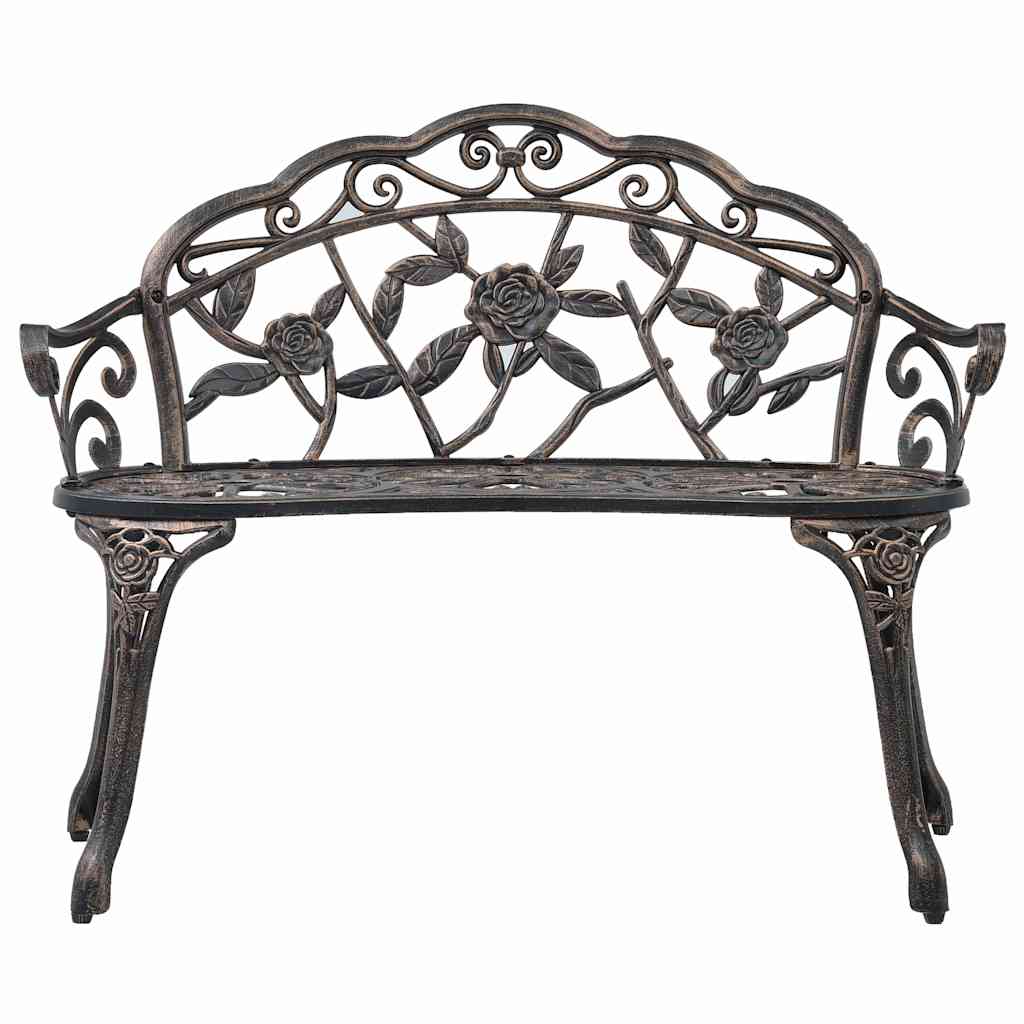 Vidaxl bistrobank 100 cm gietaluminium bronskleurig