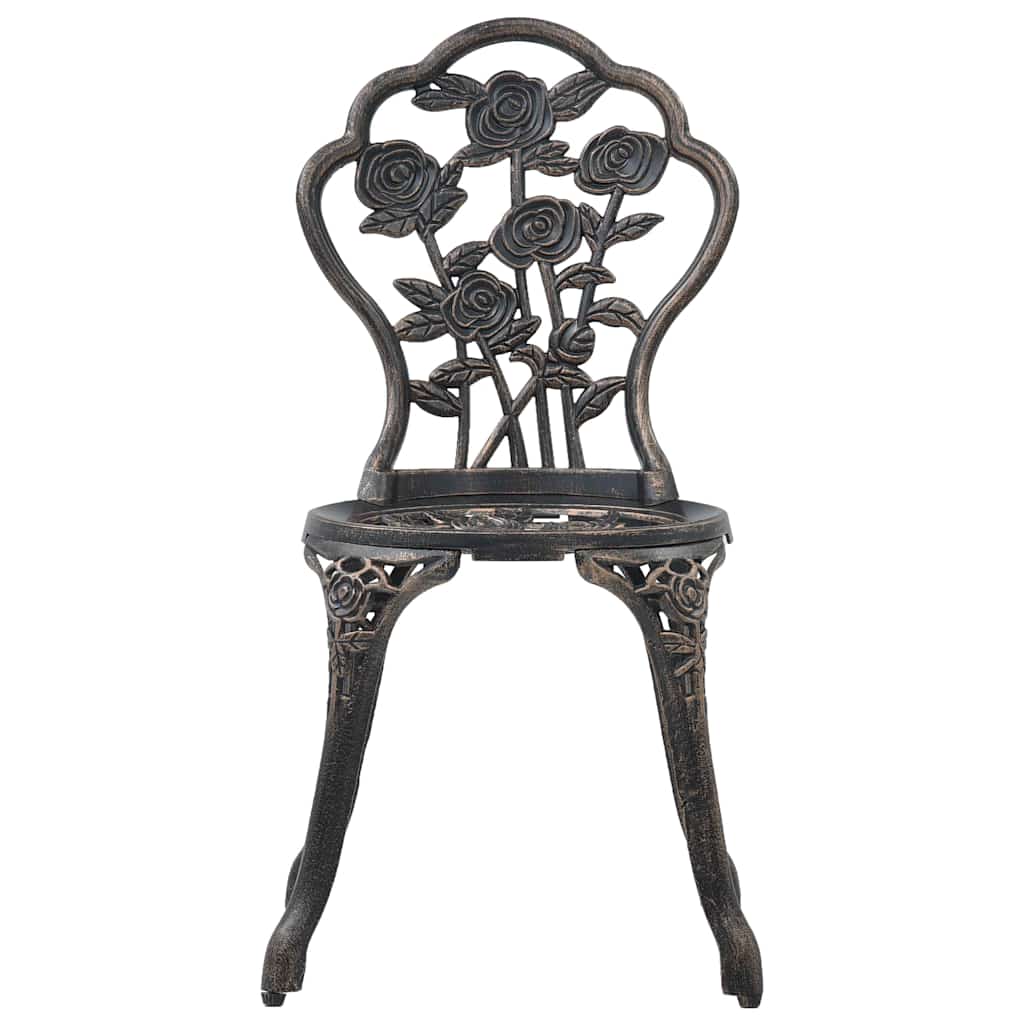 Vidaxl bistrostoelen 2 st gietaluminium bronskleurig