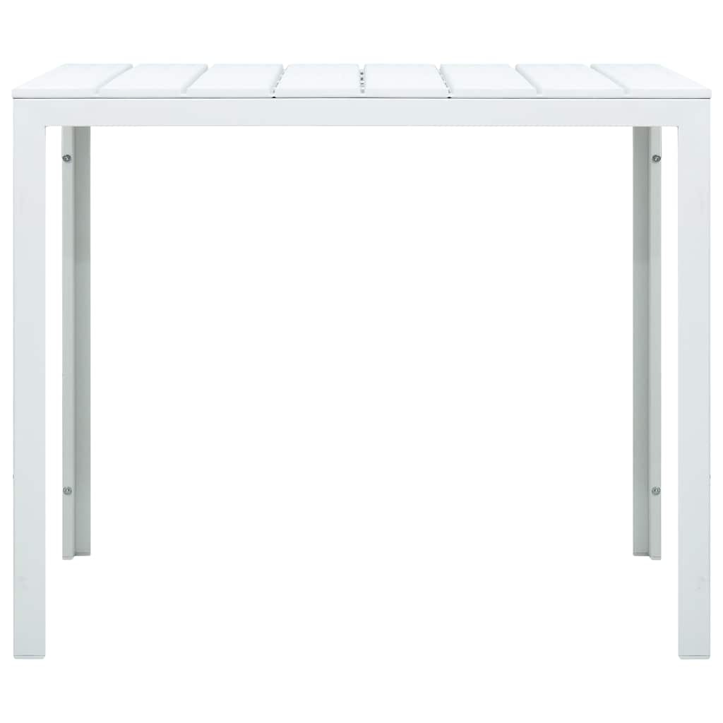 Vidaxl salontafel hout-look 78x78x74 cm hdpe wit