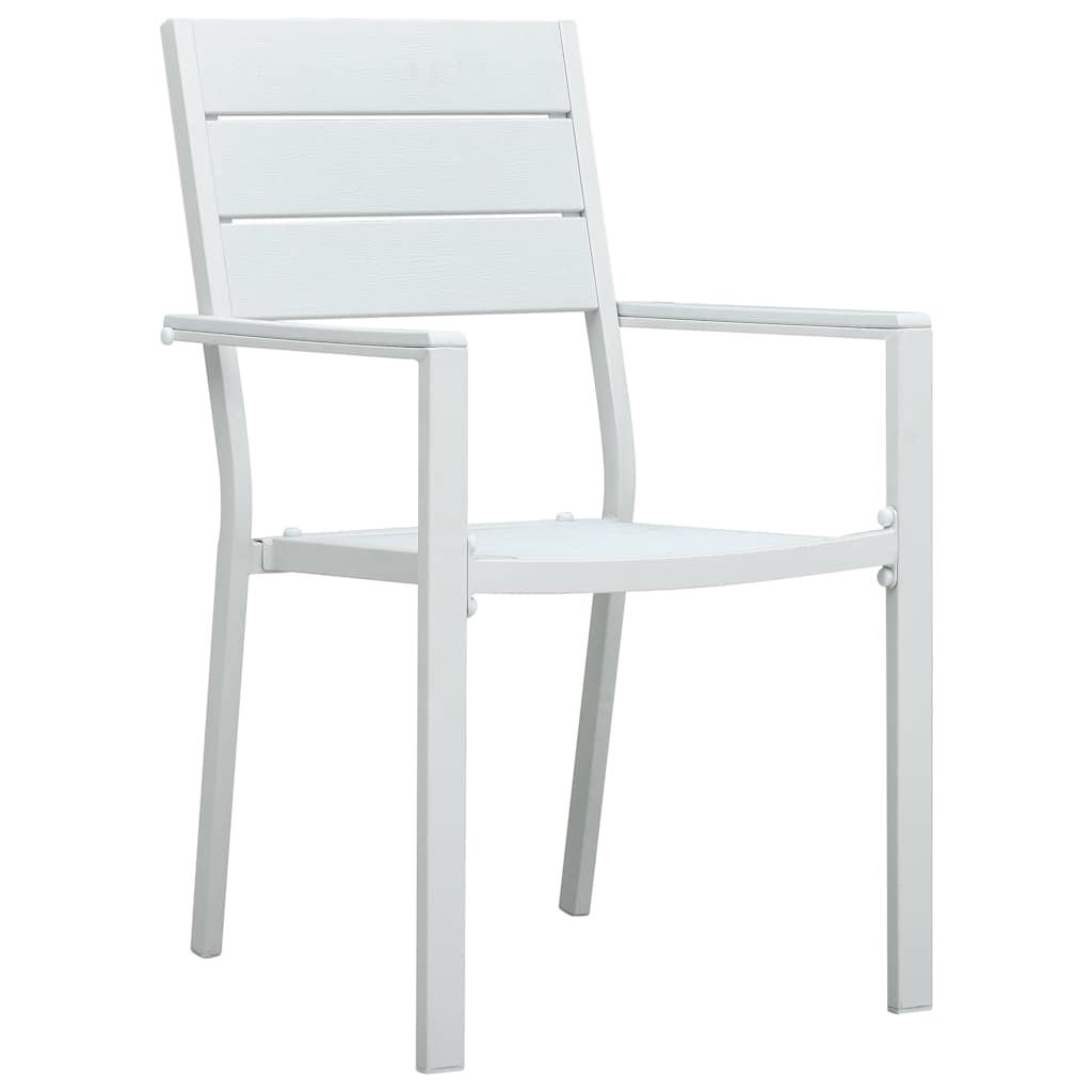 Vidaxl tuinstoelen 4 st hout-look hdpe wit