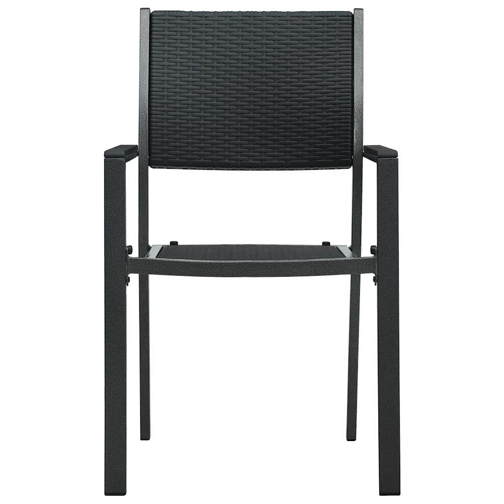 Vidaxl tuinstoel 2 st rattan-look kunststof zwart