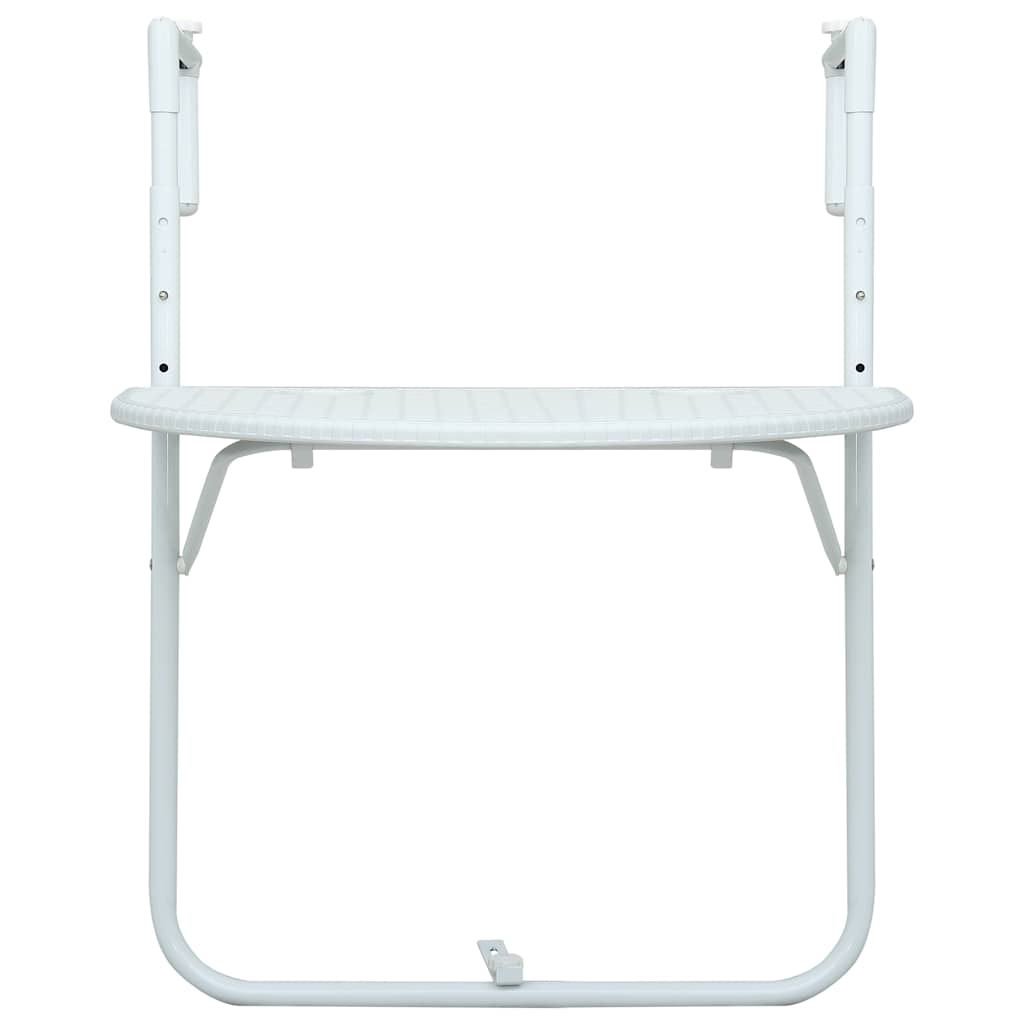 Vidaxl balkontafel hangend 60x64x83,5 cm rattan-look kunststof wit