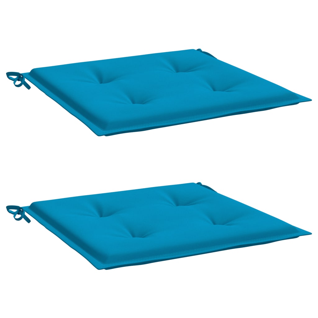Vidaxl tuinstoelkussens 2 st 50x50x4 cm stof blauw