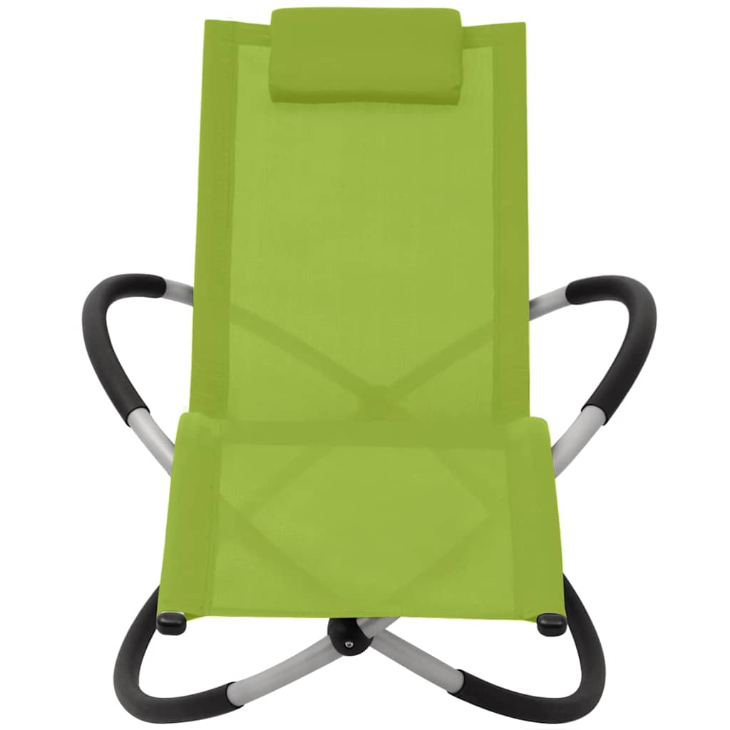 Vidaxl tuinligbed geometrisch staal groen