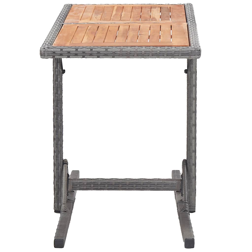 Vidaxl tuintafel poly rattan en massief acaciahout antraciet