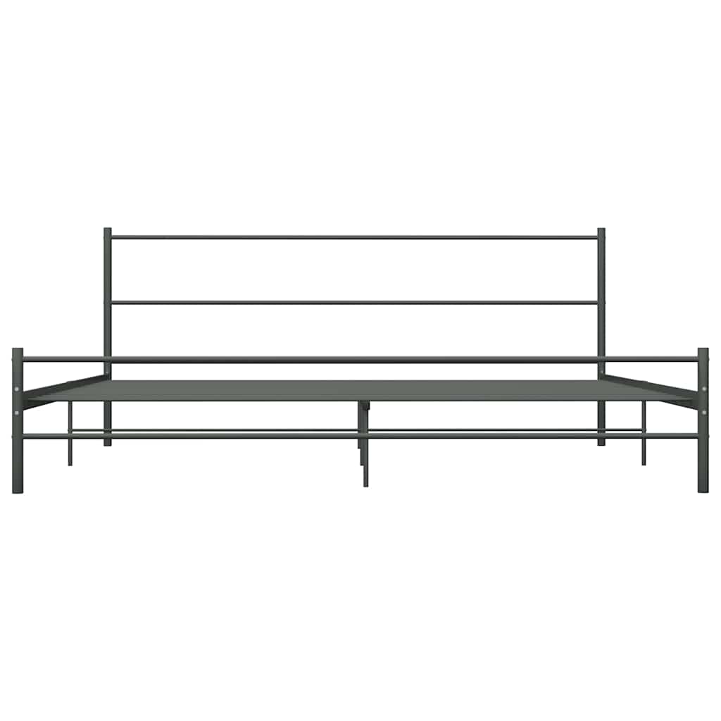 Vidaxl bedframe metaal grijs 200x200 cm
