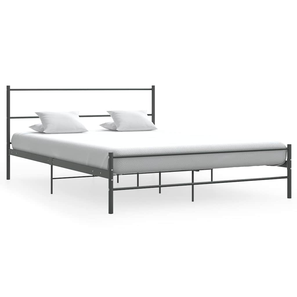 Vidaxl bedframe zonder matras metaal grijs 140x200 cm