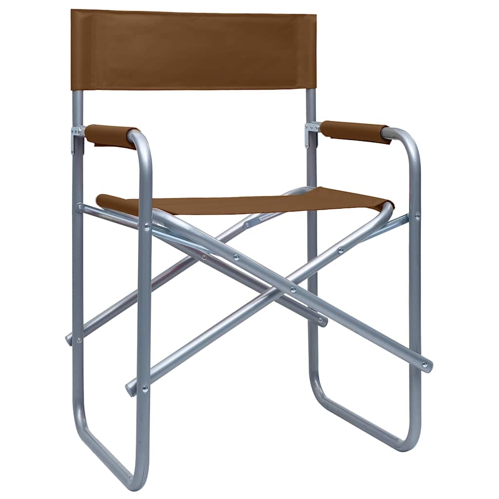 Vidaxl regisseursstoelen 2 st staal bruin