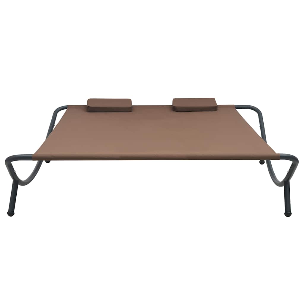 Vidaxl loungebed stof bruin