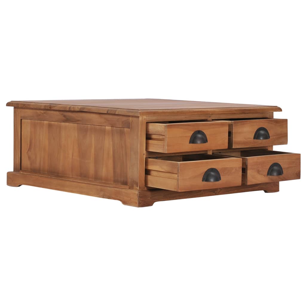 Vidaxl salontafel 68x68x30 cm massief teakhout