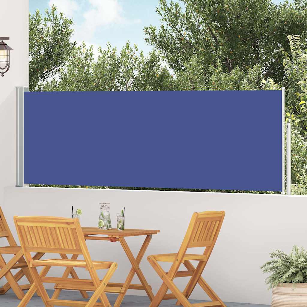 Vidaxl tuinscherm uittrekbaar 100x500 cm blauw