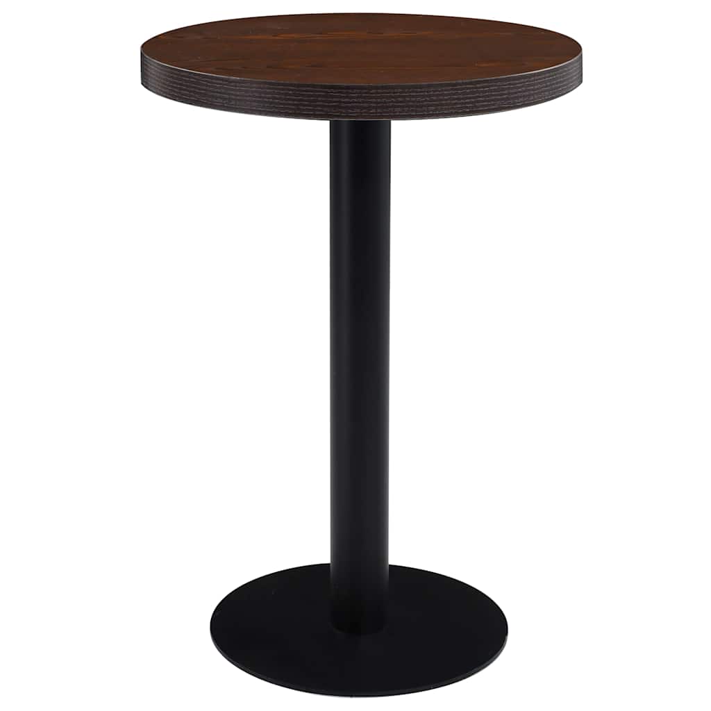 Vidaxl bistrotafel 60 cm mdf donkerbruin