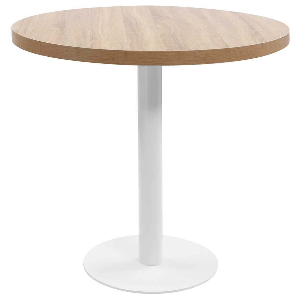 Vidaxl bistrotafel 80 cm mdf lichtbruin