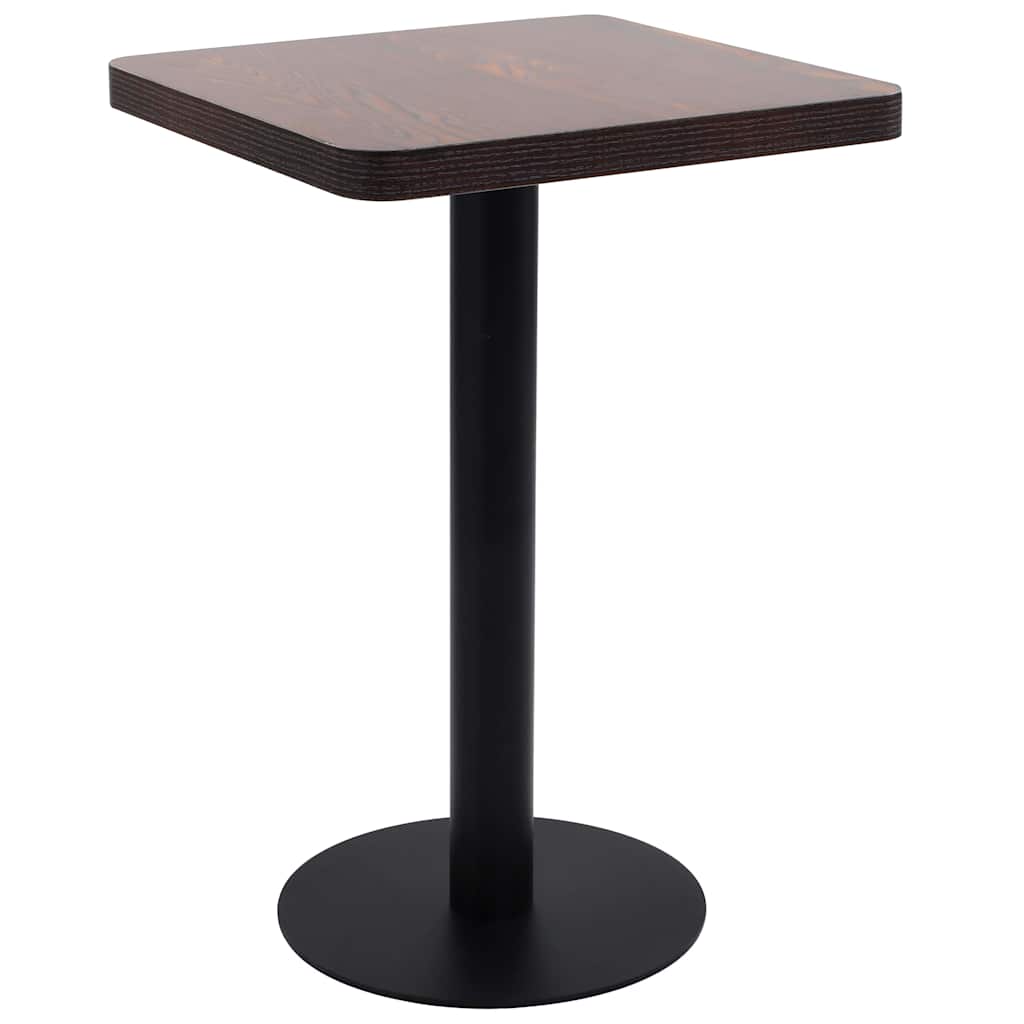 Vidaxl bistrotafel 50x50 cm mdf donkerbruin