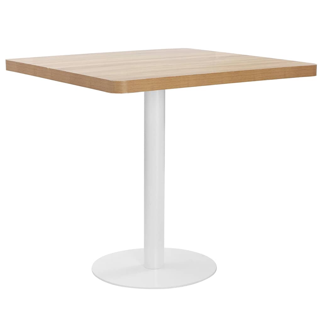 Vidaxl bistrotafel 80x80 cm mdf lichtbruin