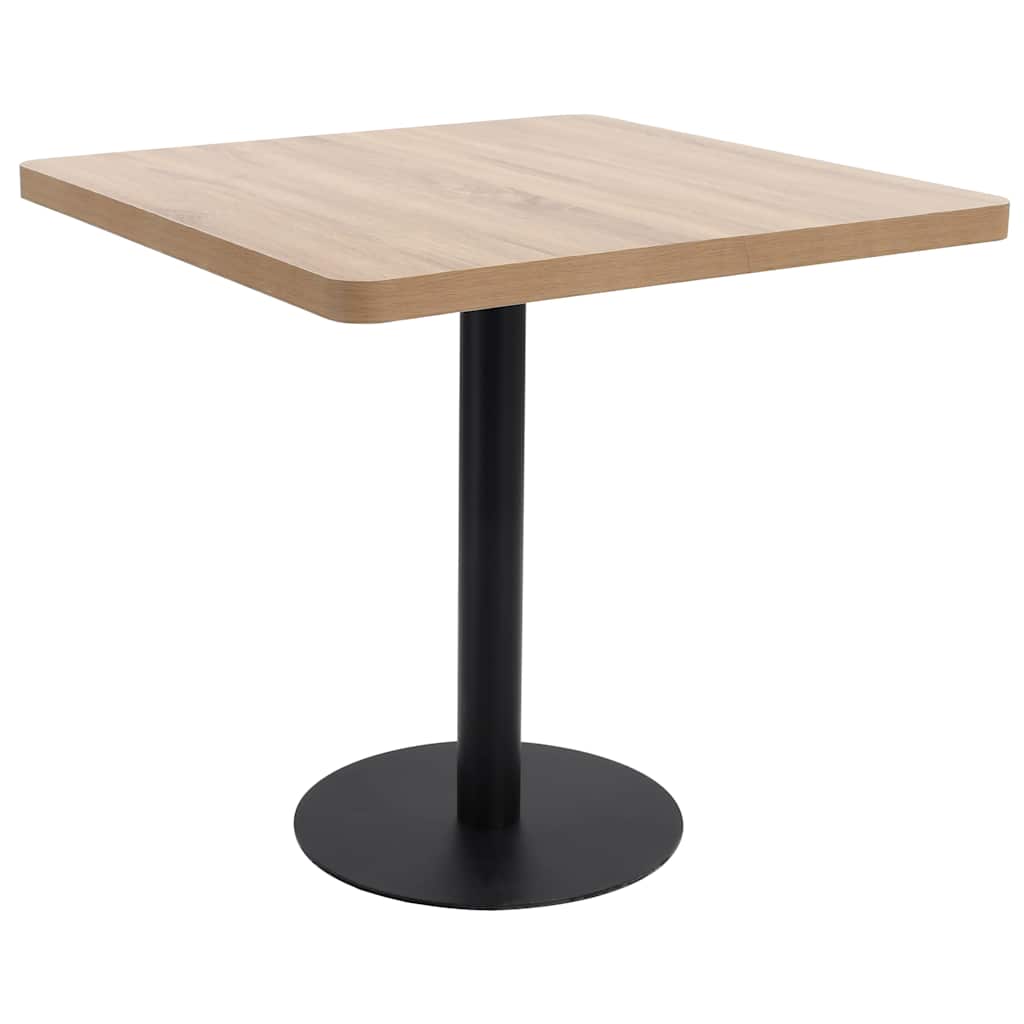 Vidaxl bistrotafel 80x80 cm mdf lichtbruin