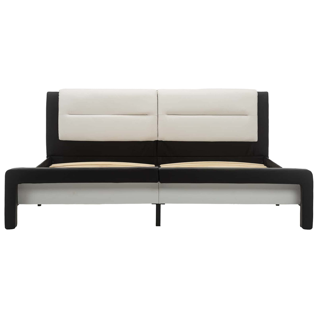 Vidaxl bedframe met hoofdeinde zwart 218 x 132 x 86.5 cm nep leer