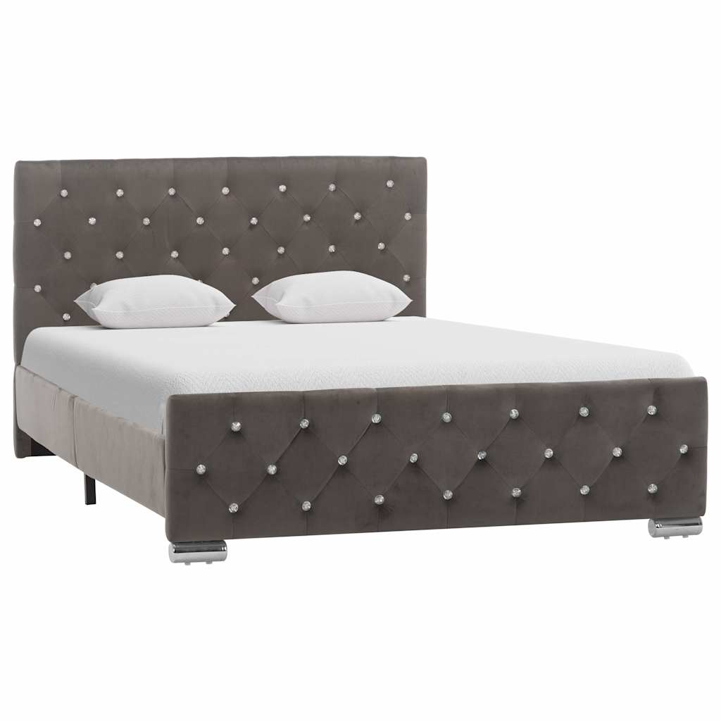 Vidaxl bedframe stof grijs 120x200 cm