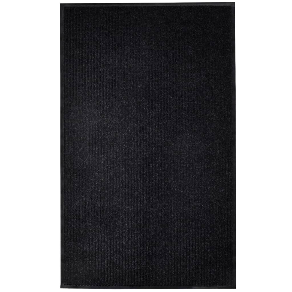 Vidaxl deurmat 117x220 cm pvc zwart