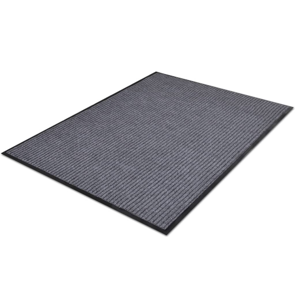 Vidaxl deurmat 117x220 cm pvc grijs