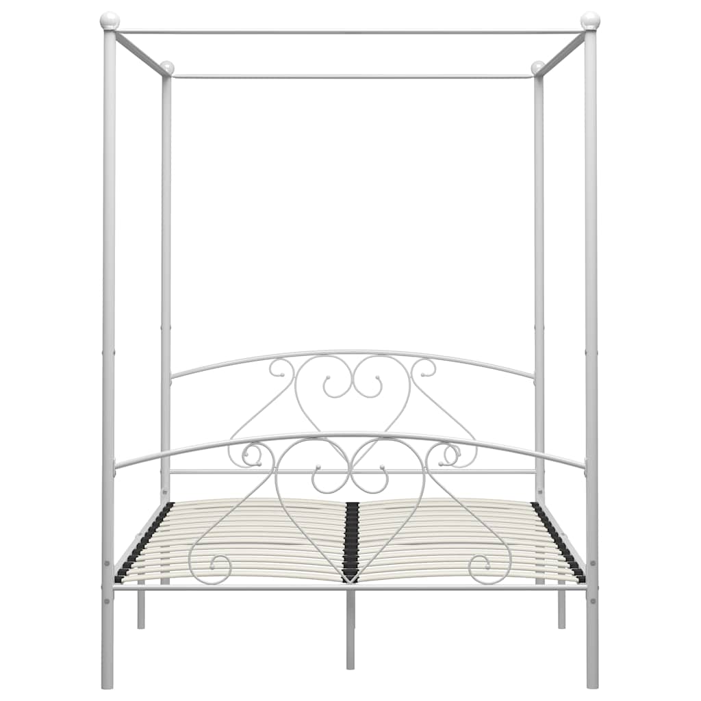 Vidaxl hemelbedframe metaal wit 160x200 cm