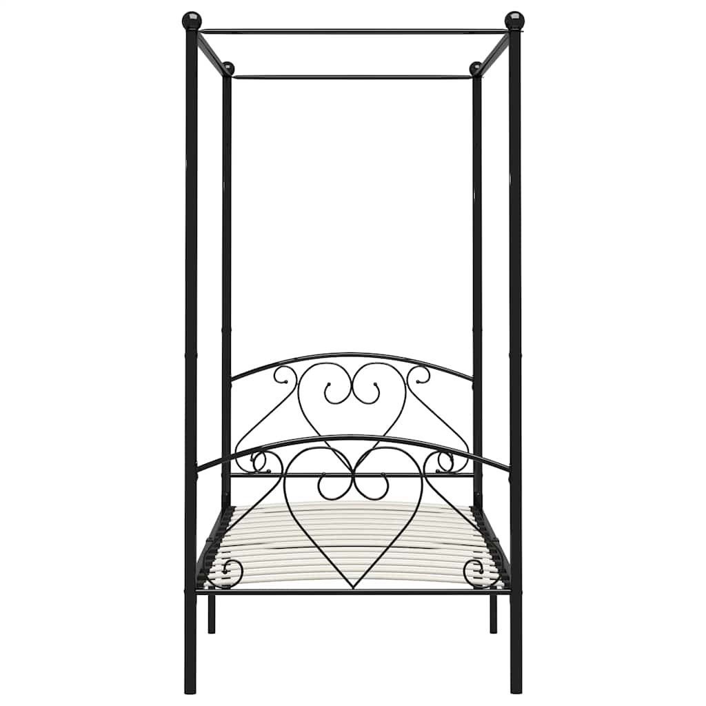 Vidaxl hemelbedframe metaal zwart 90x200 cm
