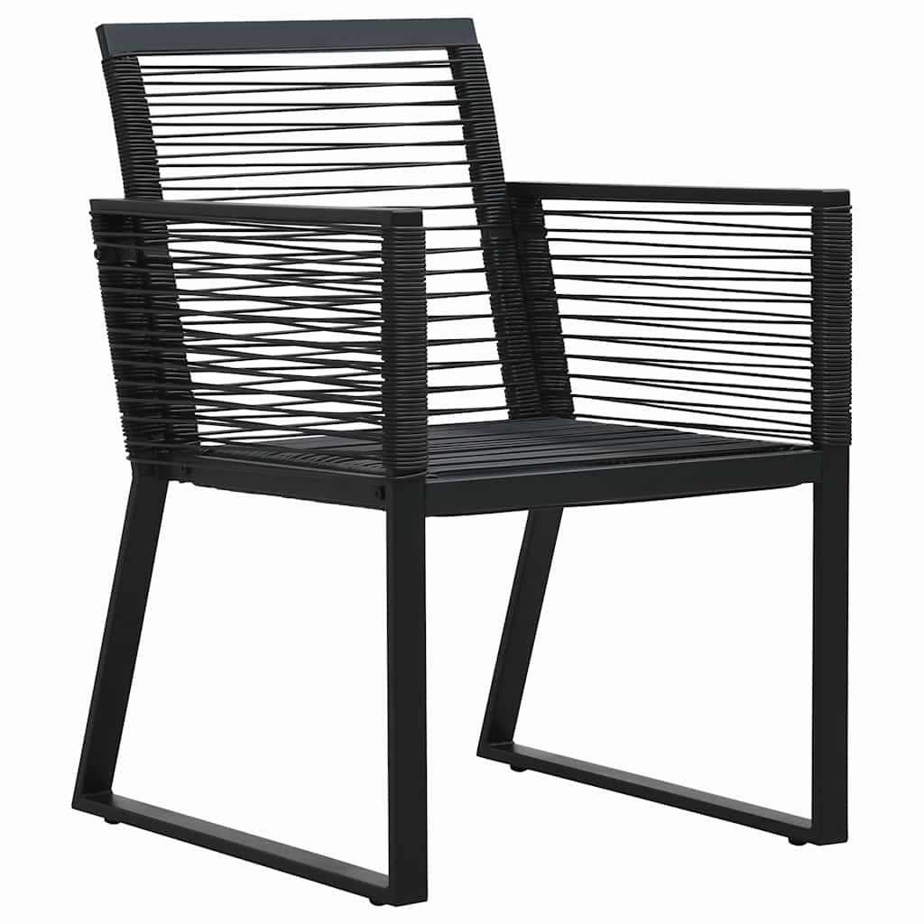 Vidaxl tuinstoelen 2 st pvc-rattan zwart