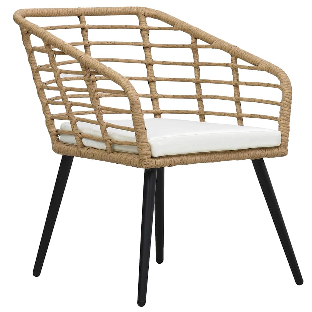Vidaxl tuinstoelen 2 st met kussens poly rattan eikenkleurig