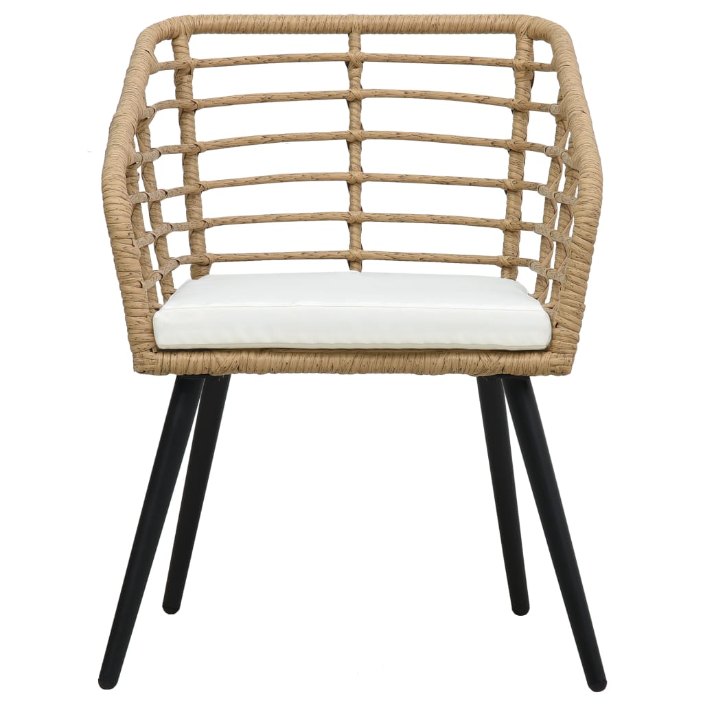 Vidaxl tuinstoelen 2 st met kussens poly rattan eikenkleurig