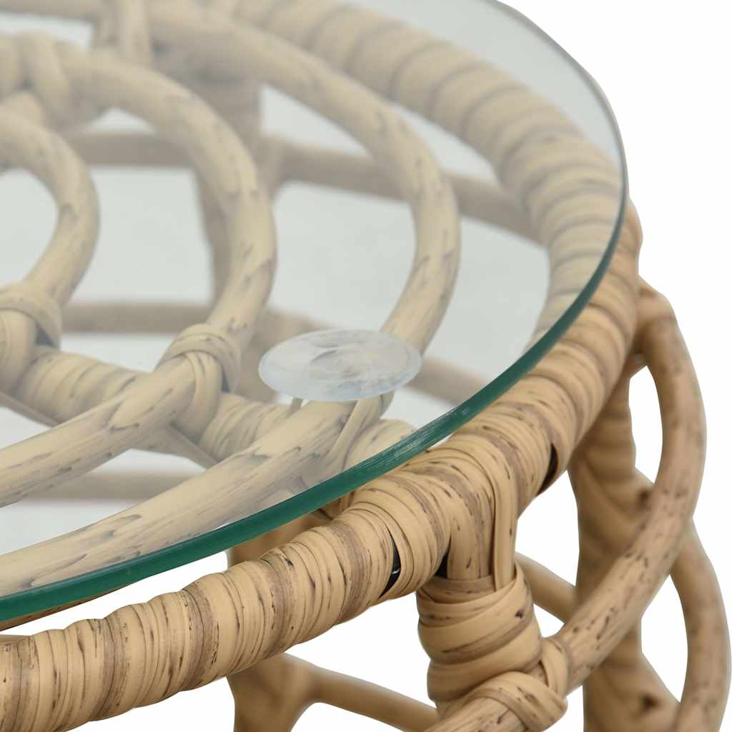 Vidaxl 3-delige bistroset poly rattan eikenkleurig