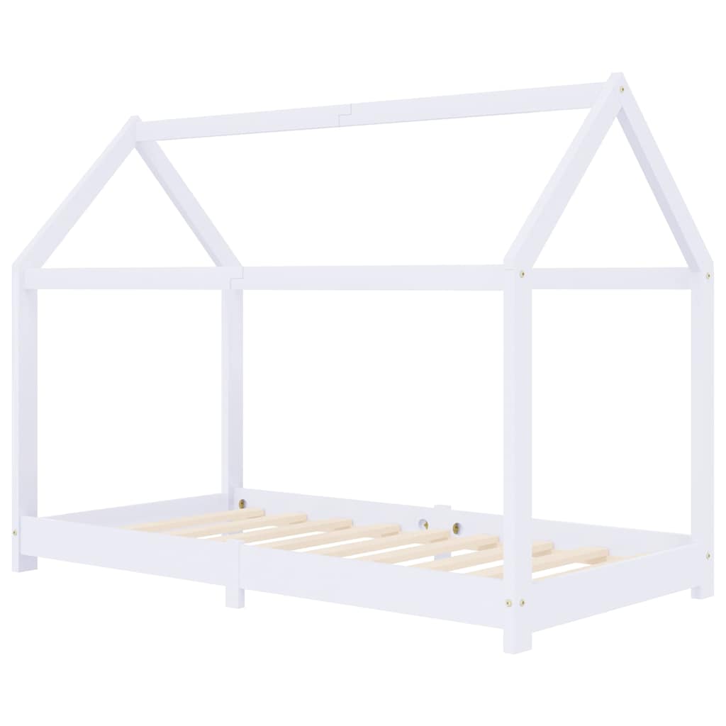 Vidaxl kinderbedframe massief grenenhout wit 70x140 cm