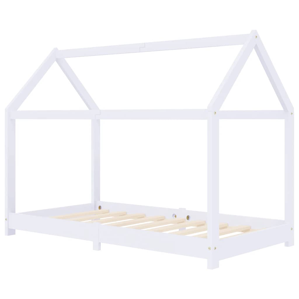 Vidaxl kinderbedframe massief grenenhout wit 80x160 cm