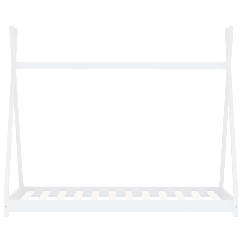 Vidaxl kinderbedframe massief grenenhout wit 70x140 cm