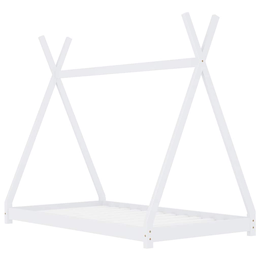 Vidaxl kinderbedframe massief grenenhout wit 80x160 cm