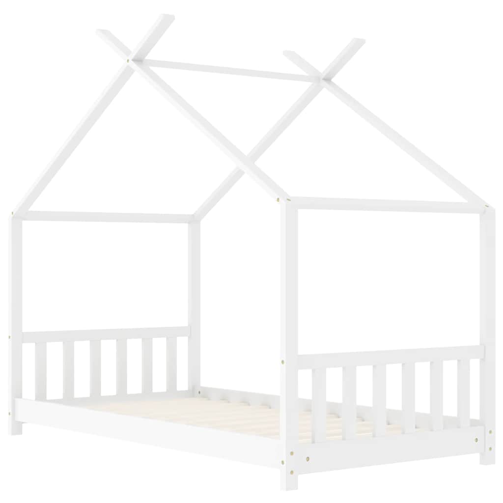 Vidaxl kinderbedframe massief grenenhout wit 70x140 cm