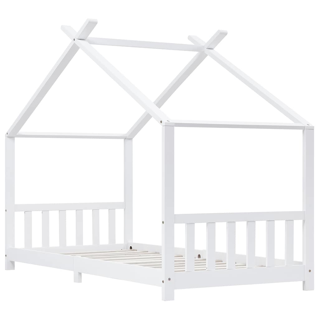 Vidaxl kinderbedframe massief grenenhout wit 90x200 cm