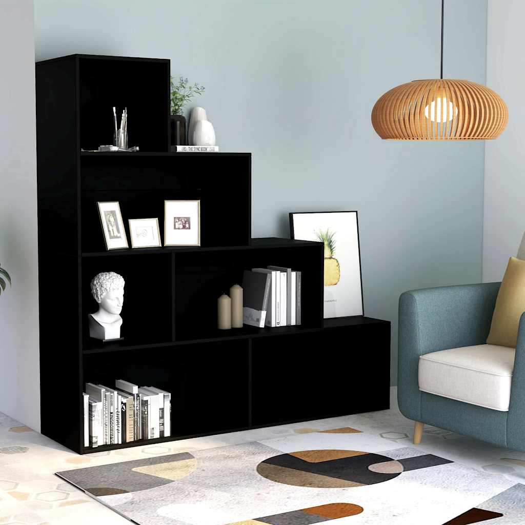 Vidaxl boekenkast kamerscherm 155x24x160 cm bewerkt hout zwart