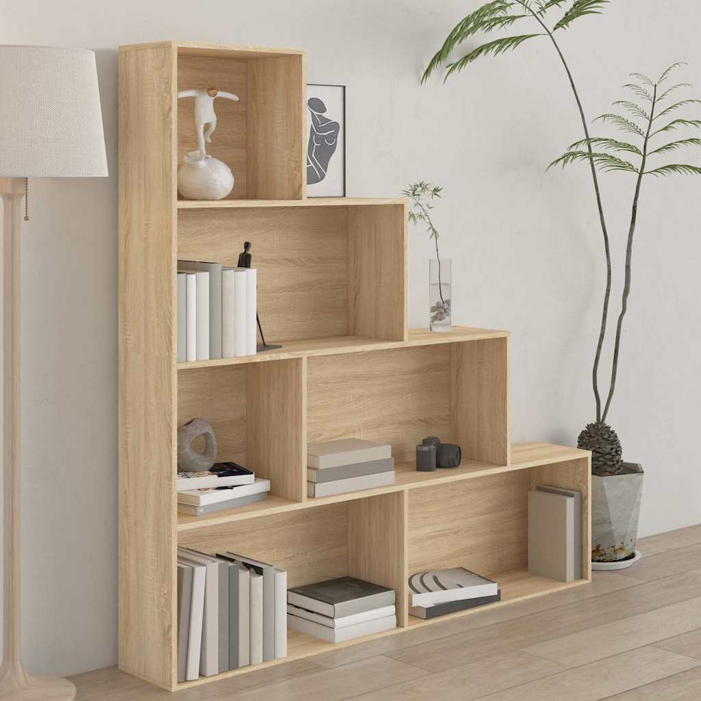 Vidaxl boekenkast kamerscherm 155x24x160 cm bewerkt hout sonoma eiken
