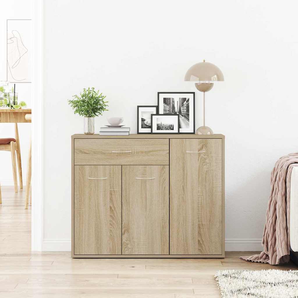 Vidaxl dressoir 88x30x70 cm bewerkt hout sonoma eikenkleurig