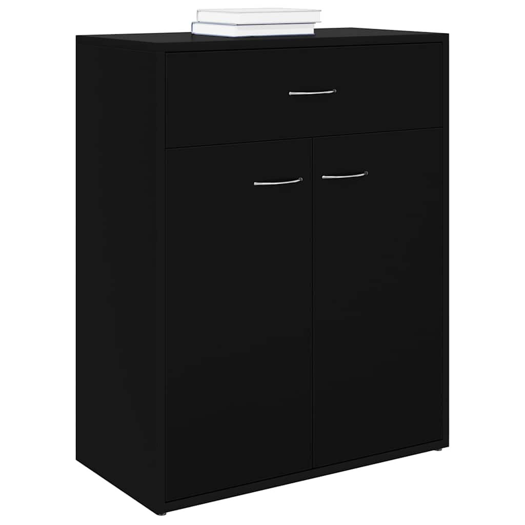 Vidaxl dressoir 60x30x75 cm bewerkt hout zwart