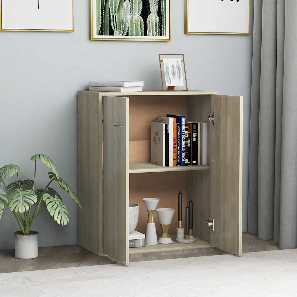 Vidaxl dressoir 60x30x75 cm bewerkt hout sonoma eikenkleurig